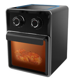 Schwarzer Bratpfannen-Ofen der Heißluft-11L, Digital-Luft-Bratpfannen-Ofen mit großem mit Berührungseingabe Bildschirm LCD Digital