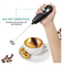 Kaffeemixer Mischer Handheld Milch-Schaumgerät mit Rack Edelstahl-Wischkopf